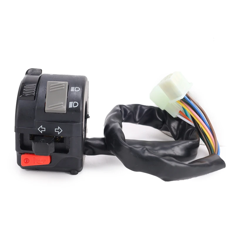 7/8" 22mm Left Handlebar Control Switch Button Motorcycle Headlight Fog Light Turn Signal For HONDA YAMAHA RXK125 YBR 125 SUZUKI