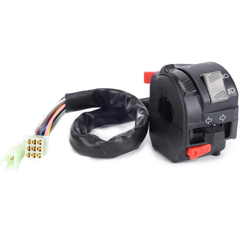 7/8" 22mm Left Handlebar Control Switch Button Motorcycle Headlight Fog Light Turn Signal For HONDA YAMAHA RXK125 YBR 125 SUZUKI thumbnail 2