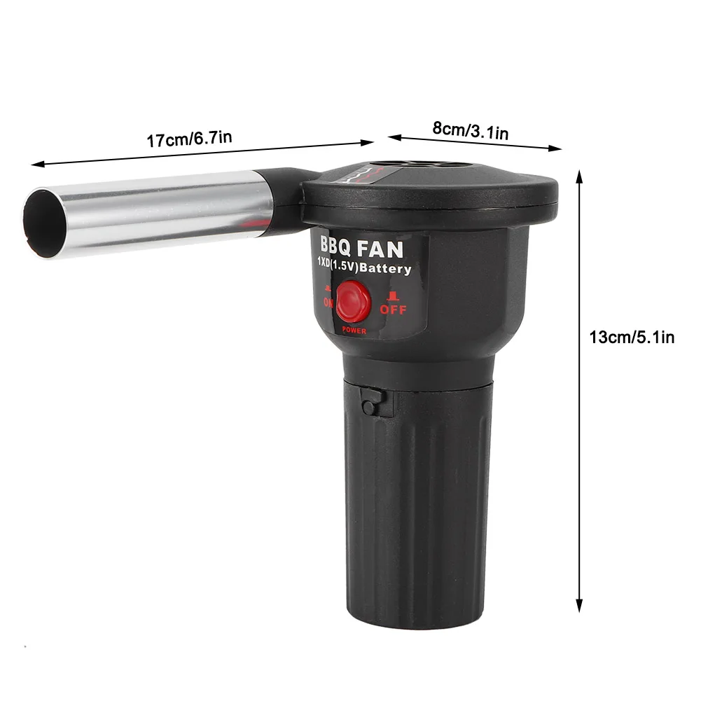 Portable Handheld BBQ Fan Electric Air Blower for Outdoor Picnic Camping Grill Barbecue Cooking Stove Tool thumbnail 4