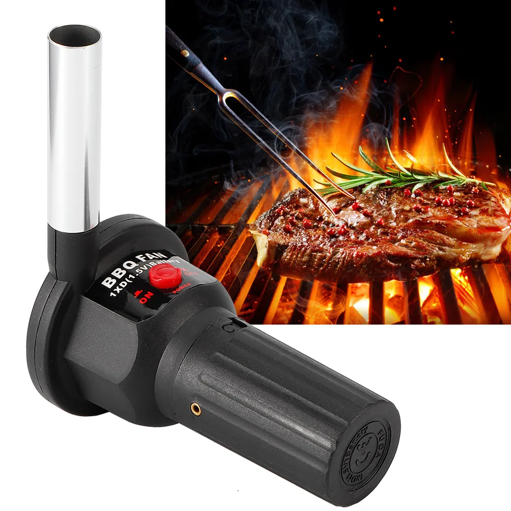 Portable Handheld BBQ Fan Electric Air Blower for Outdoor Picnic Camping Grill Barbecue Cooking Stove Tool thumbnail 2