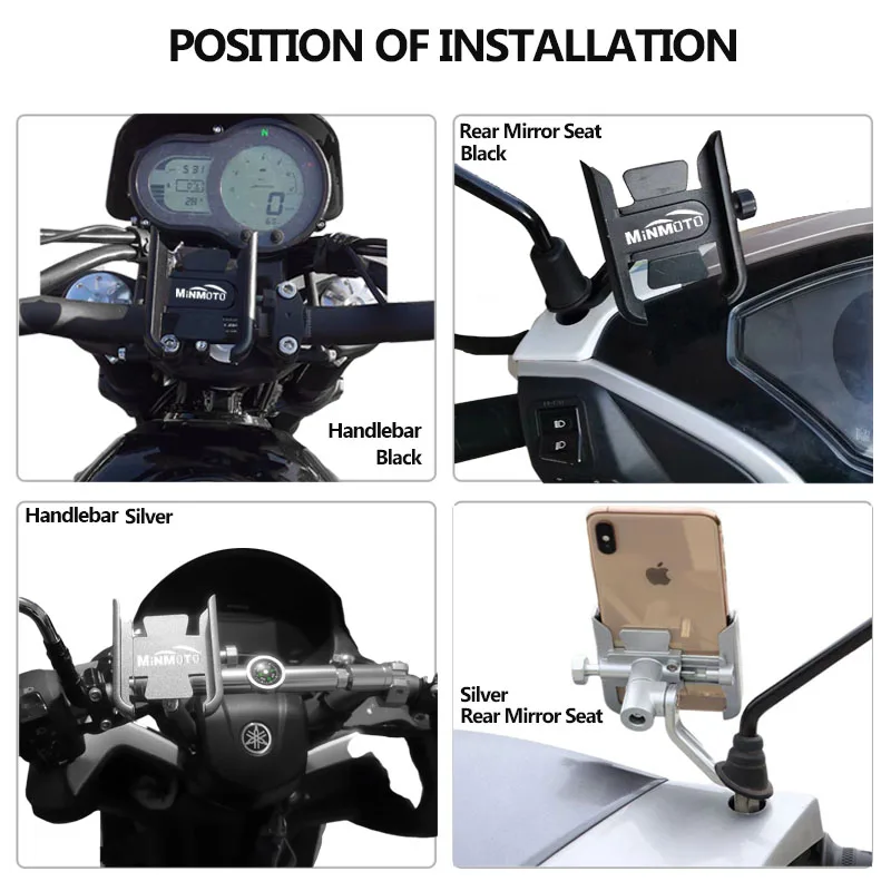 For SYM CRUISYM 125 180 300 GTS 250i 300i maxsym 400 600 jet 14 125 Motorcycle handlebar Mobile Phone Holder GPS stand bracket thumbnail 6