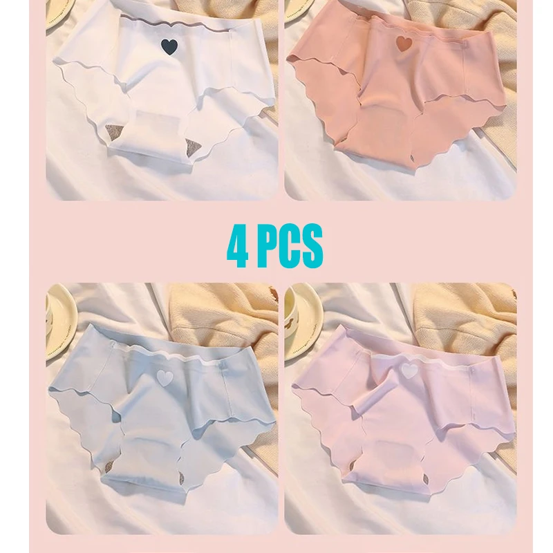 6PCS Girls' Ice Silk Japanese-style Pure Cotton Underwear Seamless Mid-rise Breathable Sports Quick-dry Ladies‘ Triangle Pants thumbnail 4