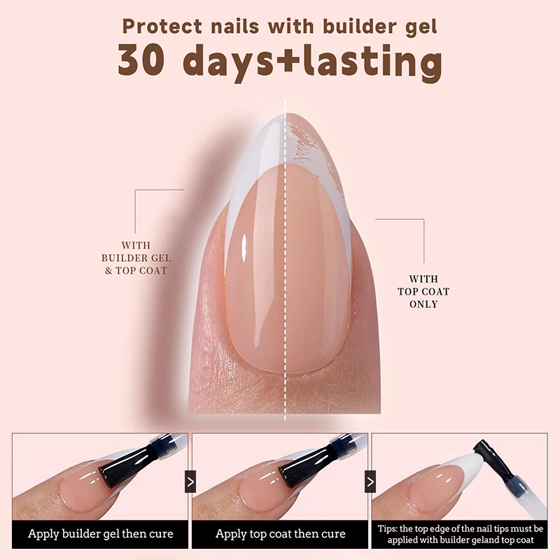 150Pcs/Box Acrylic Press on Nails Full Cover Fake False Tips Soft Gel Extension T-shaped Oval Capsule Almond Sculpted Salon DIY thumbnail 5