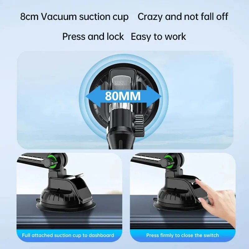 Dashboard Tablet Holder for Car Suction Car Mount with for All 7"-15" Pad Tablet and 4" - 7"Folding Screen/Straight Panel Phone thumbnail 4