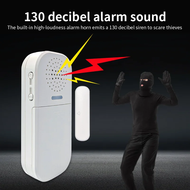 130DB Wireless Door/Window Entry Security Burglar Sensor Alarm Magnetic Smart Home Garage System Remote Control Led thumbnail 5
