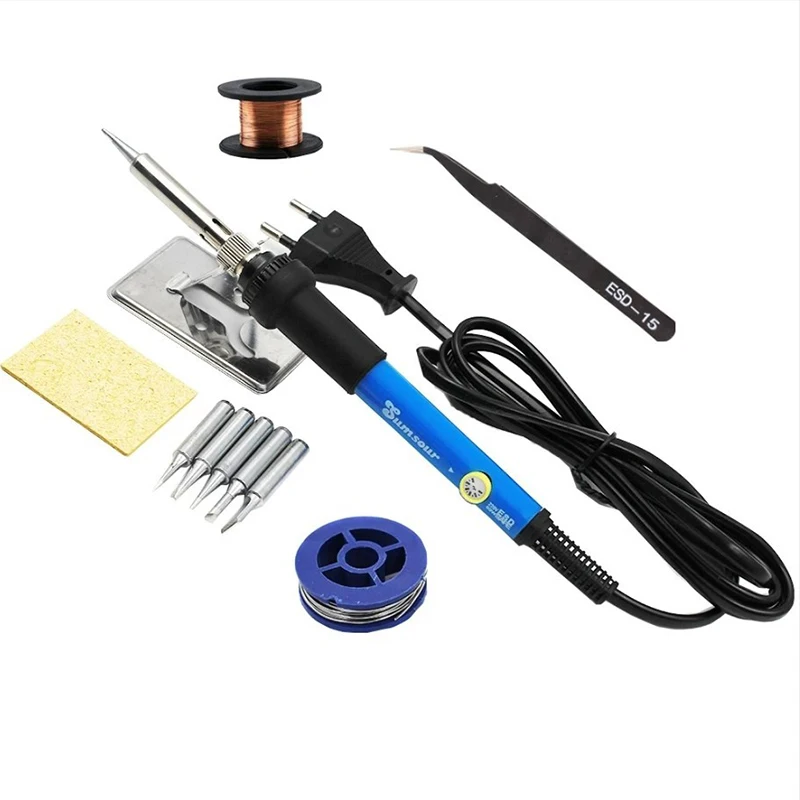 Adjustable Temperature Electric Soldering Iron 60W 220V or 110V  Electric Soldering Iron Welding Solder Repair Tool thumbnail 5
