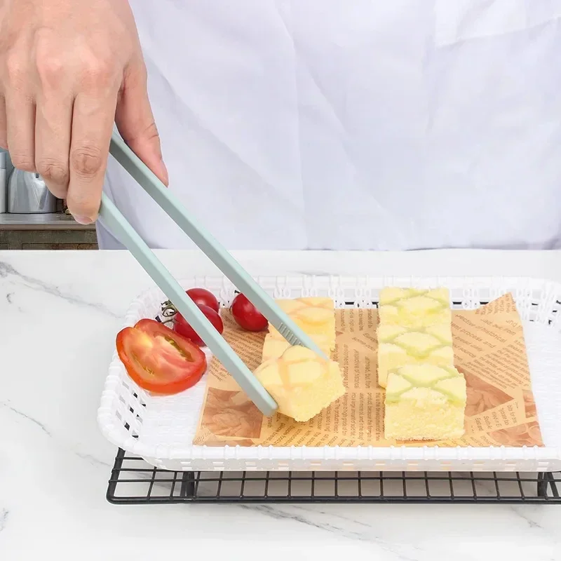 Salad Food Tongs Anti-slip Silicone Kitchen Utensils Barbecue Clip Three Prong Pliers Cookware Bbq Tool Chef Tools Gadgets Bar thumbnail 3