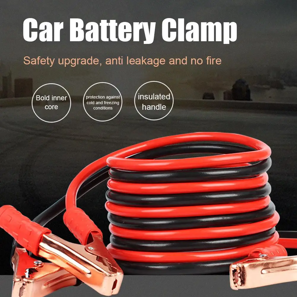 High Quality 500A Car Battery Jump Cable Booster Cable Line Emergency Jump Starter Leads Van SUV Double-ended with Clamps Clips thumbnail 2