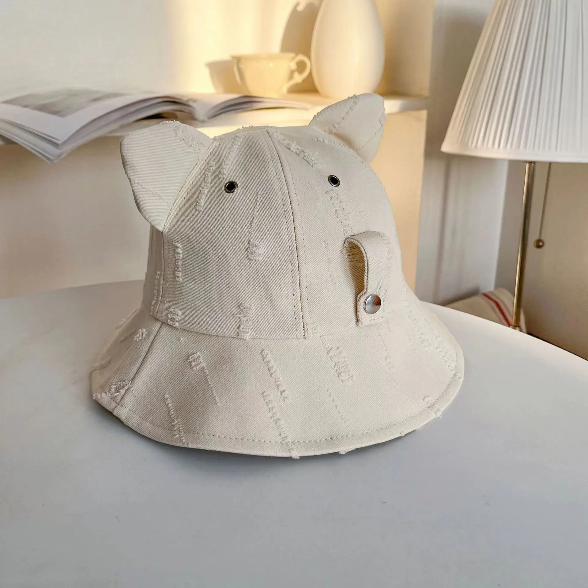 Cute Cartoon Bucket Hat With Glasses Women Spring And Summer Fashion Bob Chapeau Outdoor Sunscreen Sun Fishing Cap Panama thumbnail 4
