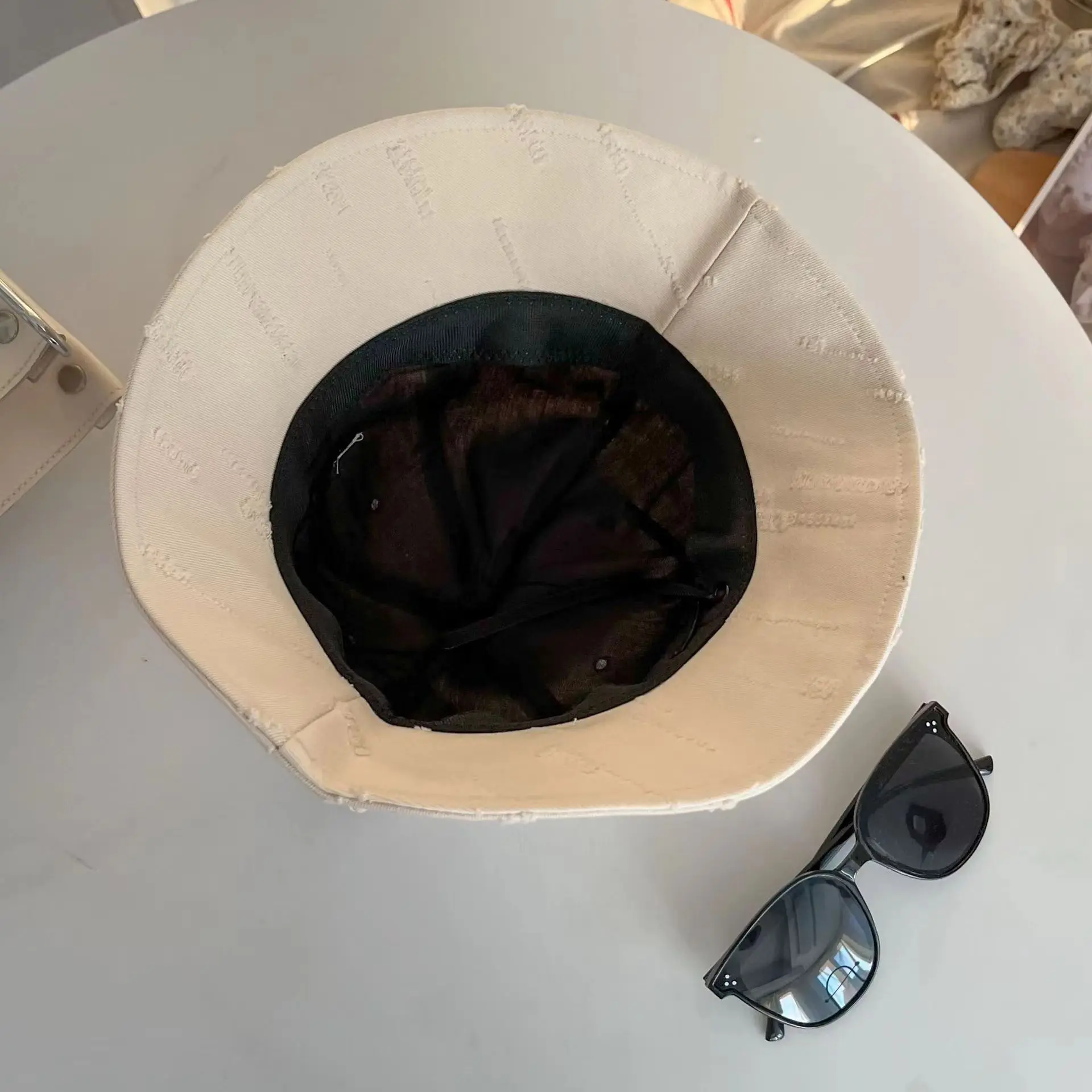 Cute Cartoon Bucket Hat With Glasses Women Spring And Summer Fashion Bob Chapeau Outdoor Sunscreen Sun Fishing Cap Panama thumbnail 6