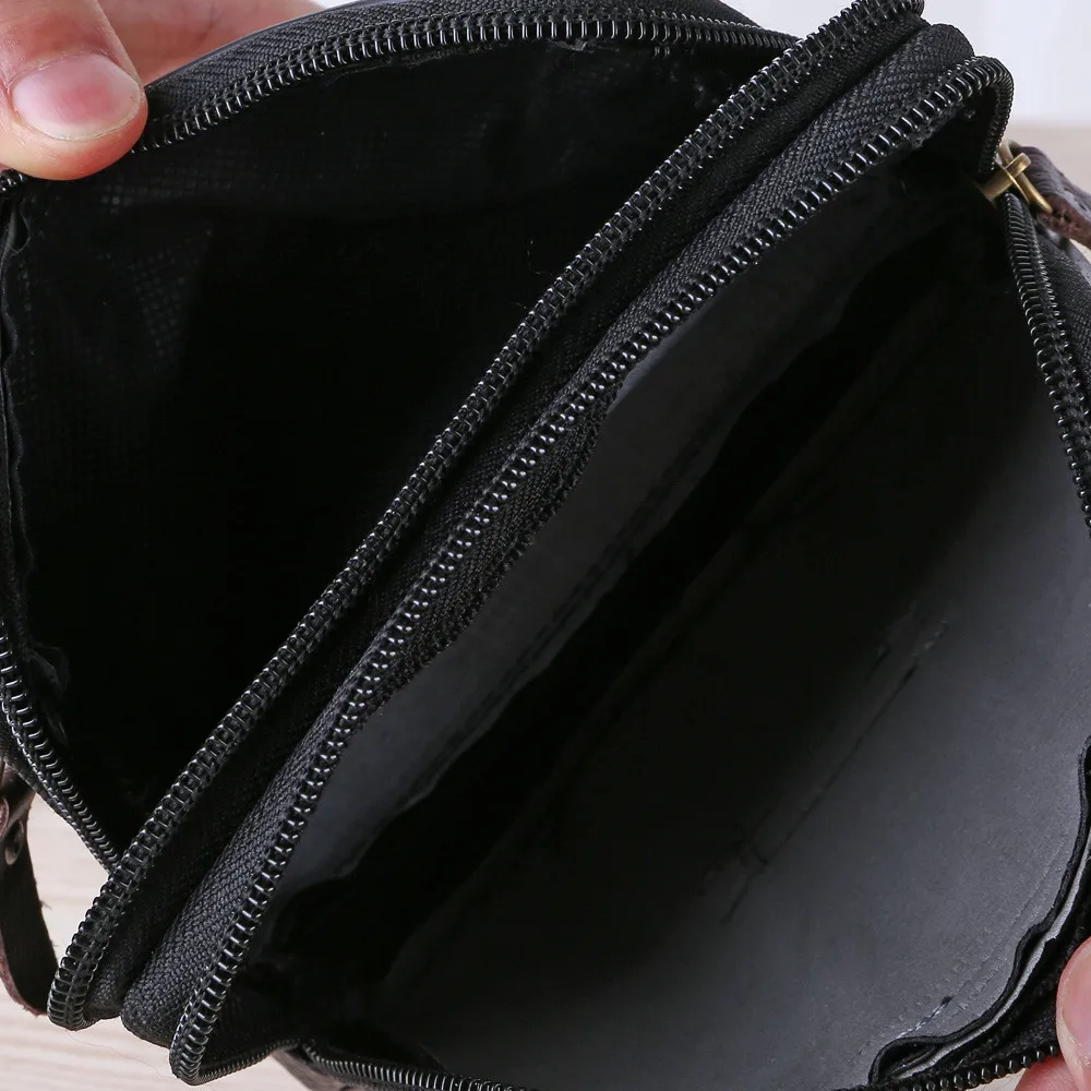 Men Multi-Function Mini Clutches Pu Leather Double Layer Zipper Phone Card Bag Classic Casual All-Match Daily Regular Clutches thumbnail 4