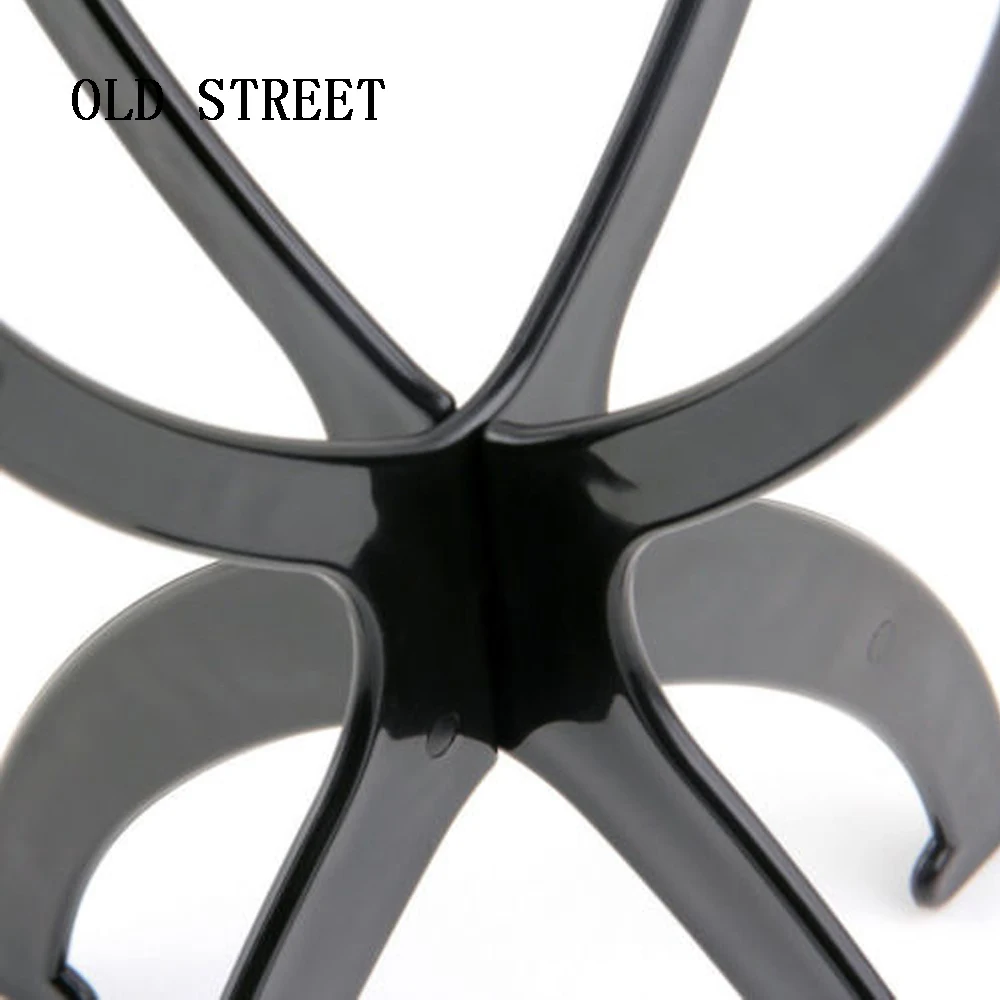 Plastic Wig Stand Collapsible Portable Wig Holder Durable Wig Display 1Pcs/Lot Hanging Stand Hair Salon Tools Black thumbnail 4