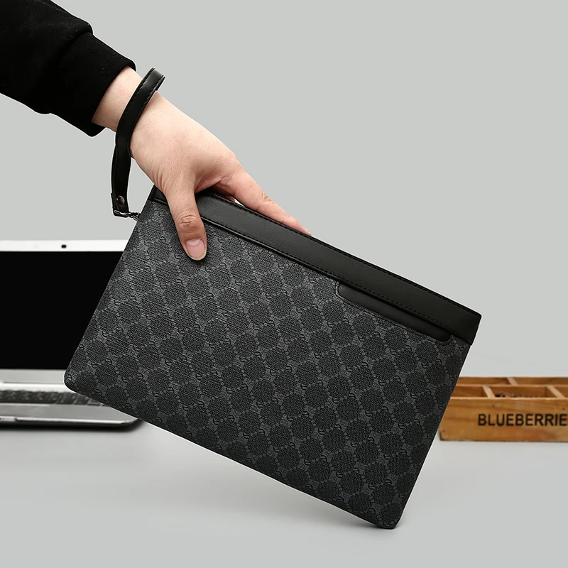 Luxury Designer Business Men Day Clutch High Quality PU Leather Money Pouch Bag Casual Male Cardholder Case Phone Handbag thumbnail 5