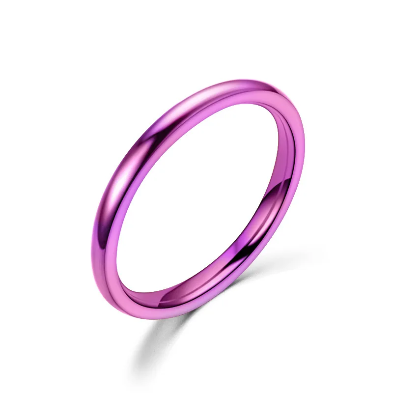 2mm Thin Stainless Steel Rings Rose Gold Fashion Simple Titanium Steel Rings for Women Girl Gifts thumbnail 3