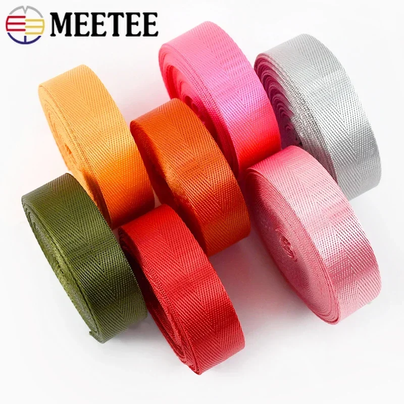 5M 1mm 20-38mm Nylon Ribbon Band Herringbone Pattern Webbing Tape Belt Backpack Strap DIY Bag Binding Fabric Sewing Accessories thumbnail 5