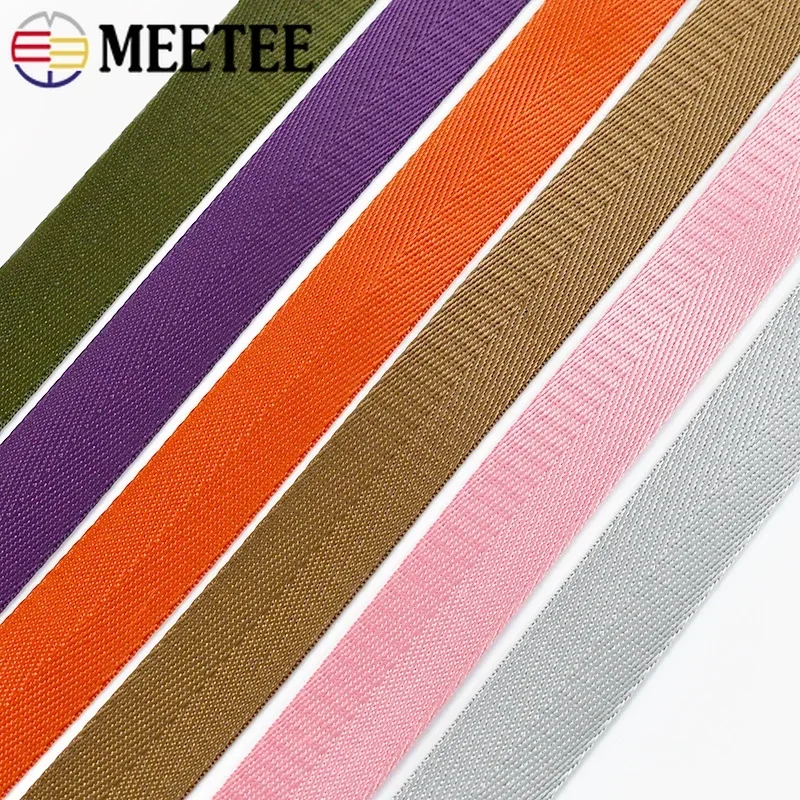 5M 1mm 20-38mm Nylon Ribbon Band Herringbone Pattern Webbing Tape Belt Backpack Strap DIY Bag Binding Fabric Sewing Accessories thumbnail 2