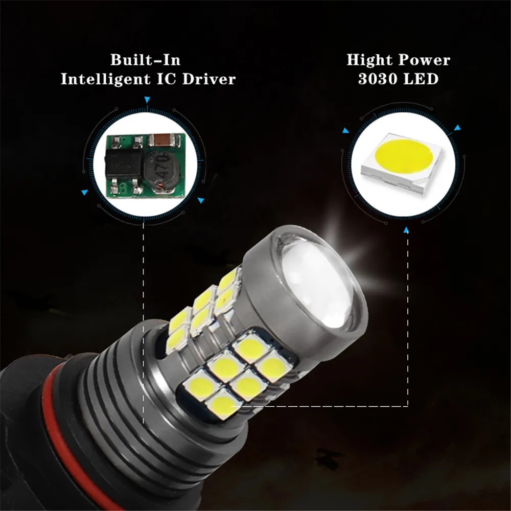 LED Car Front Fog Light Lamps 9006 HB4 Bulb For Subaru Legacy 2004 2005 2006 2007 2008 2009 2010 2011 2012 Auto Accessory thumbnail 6