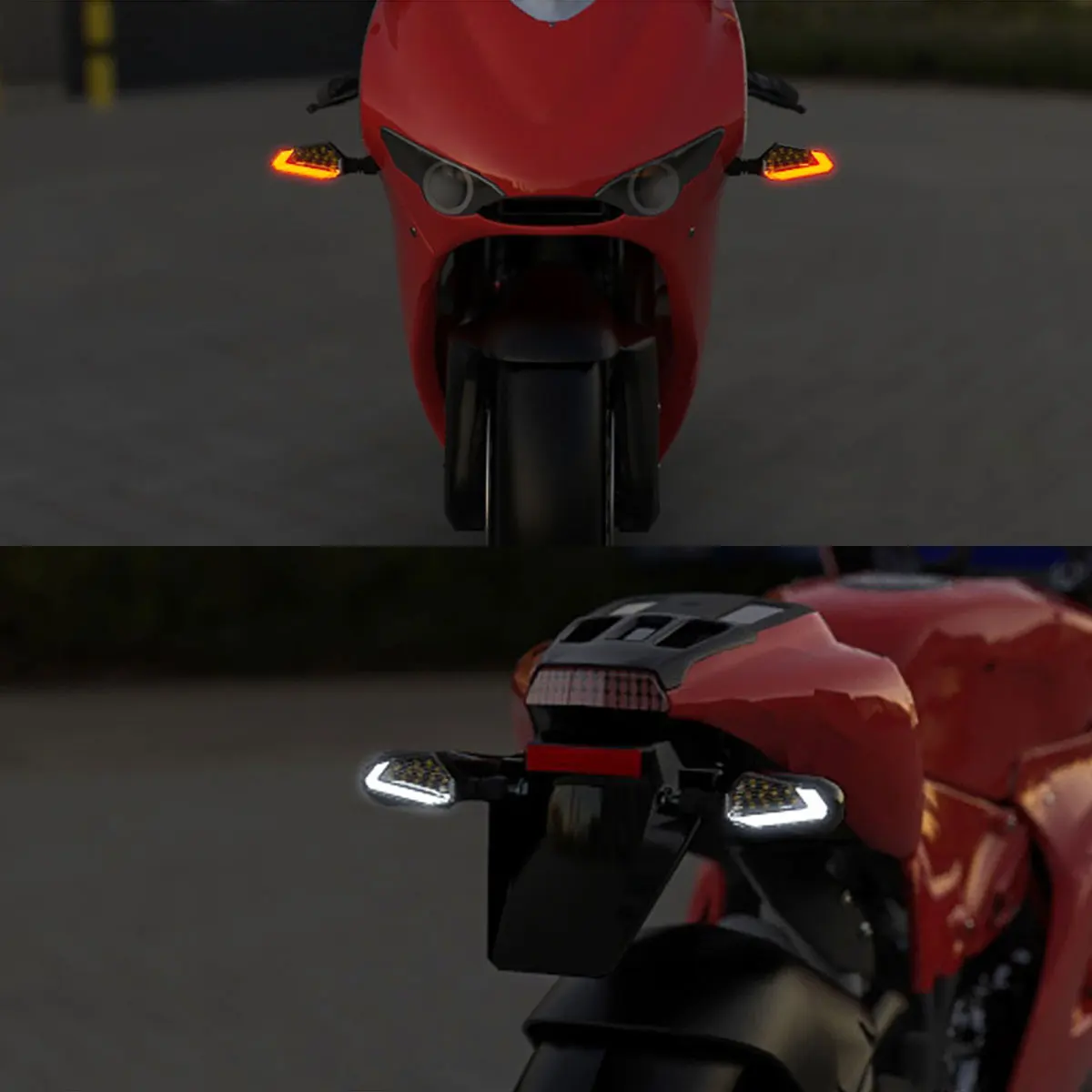 Universal Motorcycle Turn Signals Amber Blinkers Indicators Super Bright Motorbike Lamp Flashers Signal Tail Light Scooter Acces thumbnail 6