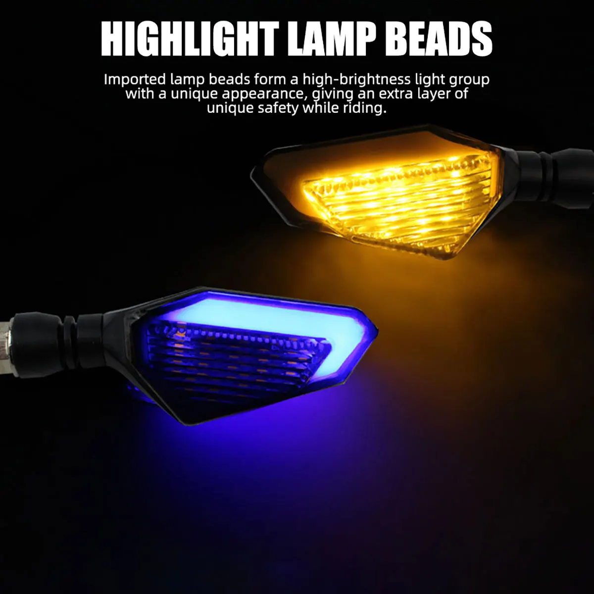 Universal Motorcycle Turn Signals Amber Blinkers Indicators Super Bright Motorbike Lamp Flashers Signal Tail Light Scooter Acces thumbnail 5