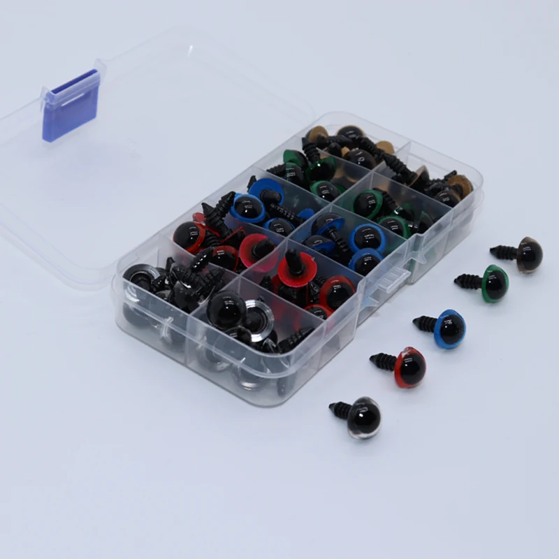 100pcs 5/6//7/8/9/10/12/14/18/20mm Plastic Safety Eyes For Toys Diy Mix Size Crochet Animal Eye For Doll toys  Accessories thumbnail 6