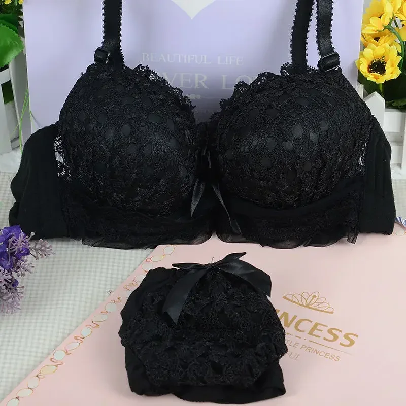2PCS Women Bra Set Sexy Bralette Sexy Female Underwear Tank Top Underpants Fashion Brassiere Pink Lingerie Set Lady Crop Tops thumbnail 3