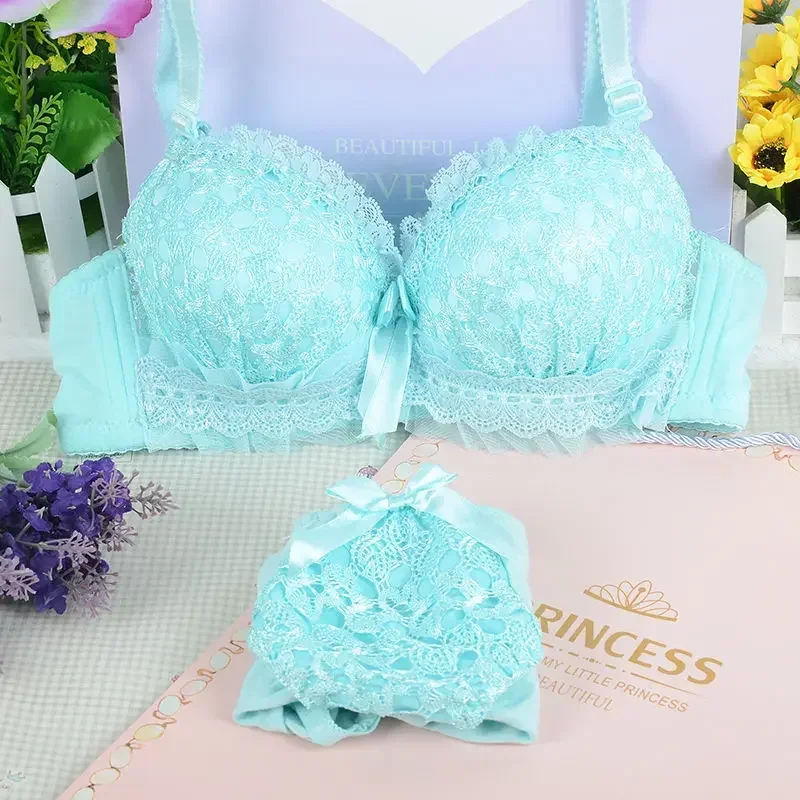2PCS Women Bra Set Sexy Bralette Sexy Female Underwear Tank Top Underpants Fashion Brassiere Pink Lingerie Set Lady Crop Tops thumbnail 4