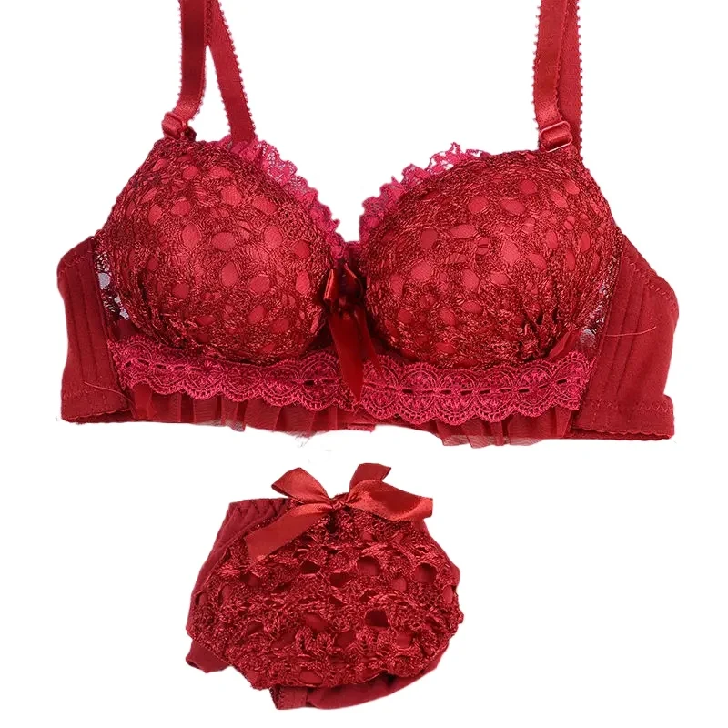 2PCS Women Bra Set Sexy Bralette Sexy Female Underwear Tank Top Underpants Fashion Brassiere Pink Lingerie Set Lady Crop Tops thumbnail 6