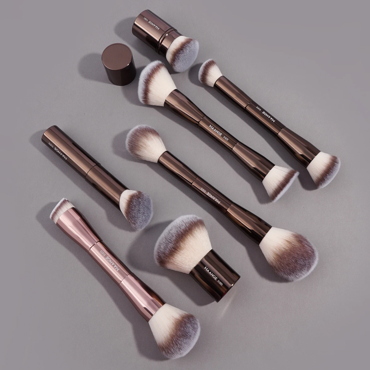 MAANGE Makeup Brushes Double Head Foundation Powder Concealer Blusher Bronzer Makeup Brush Soft Fiber Hair Cosmetic Beauty Tools thumbnail 2