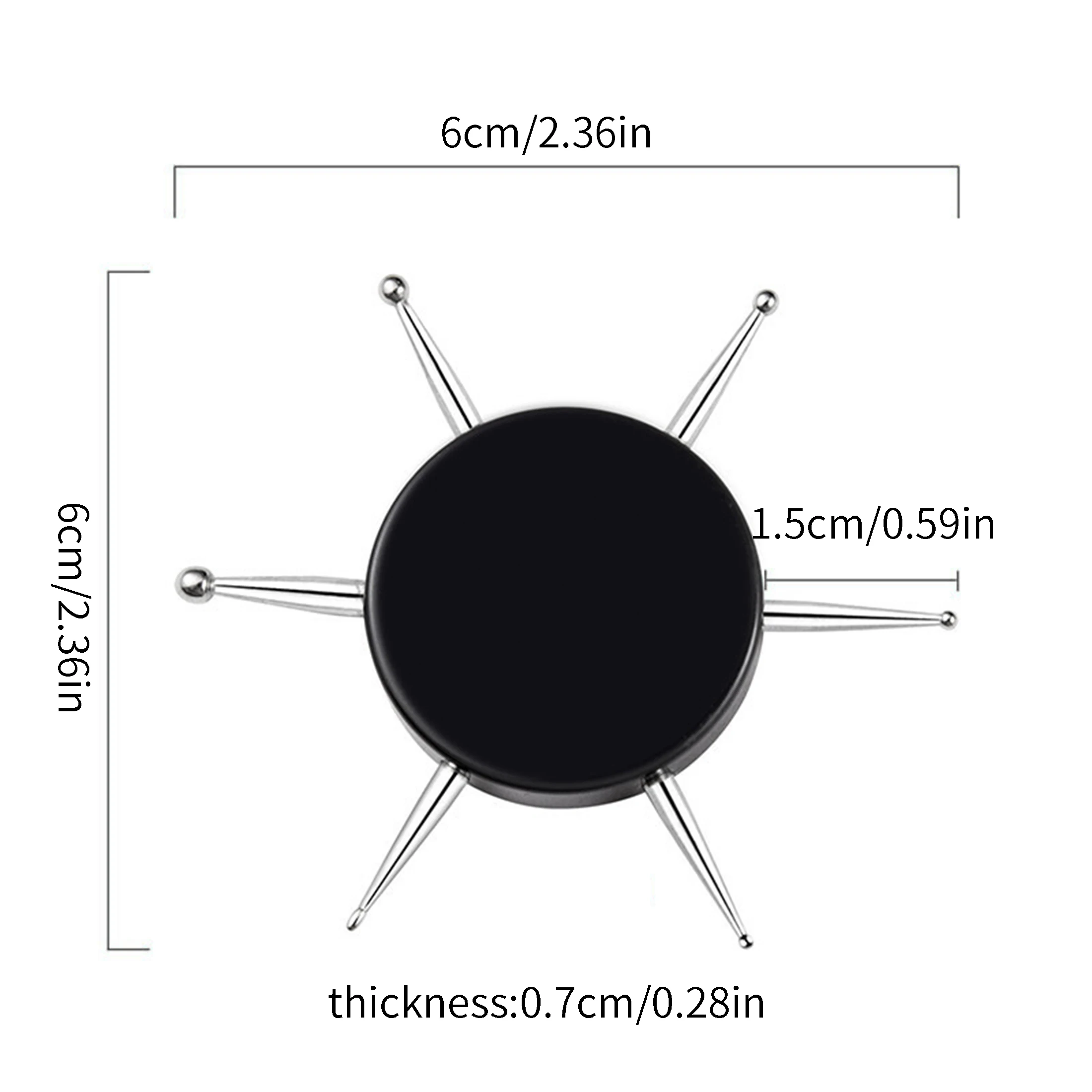 1pc 6 Head Nail Art Dotting Tools Disc Nail Drill Point Nail Tools Dot Painting Tools Nail Point Drill Pen thumbnail 5