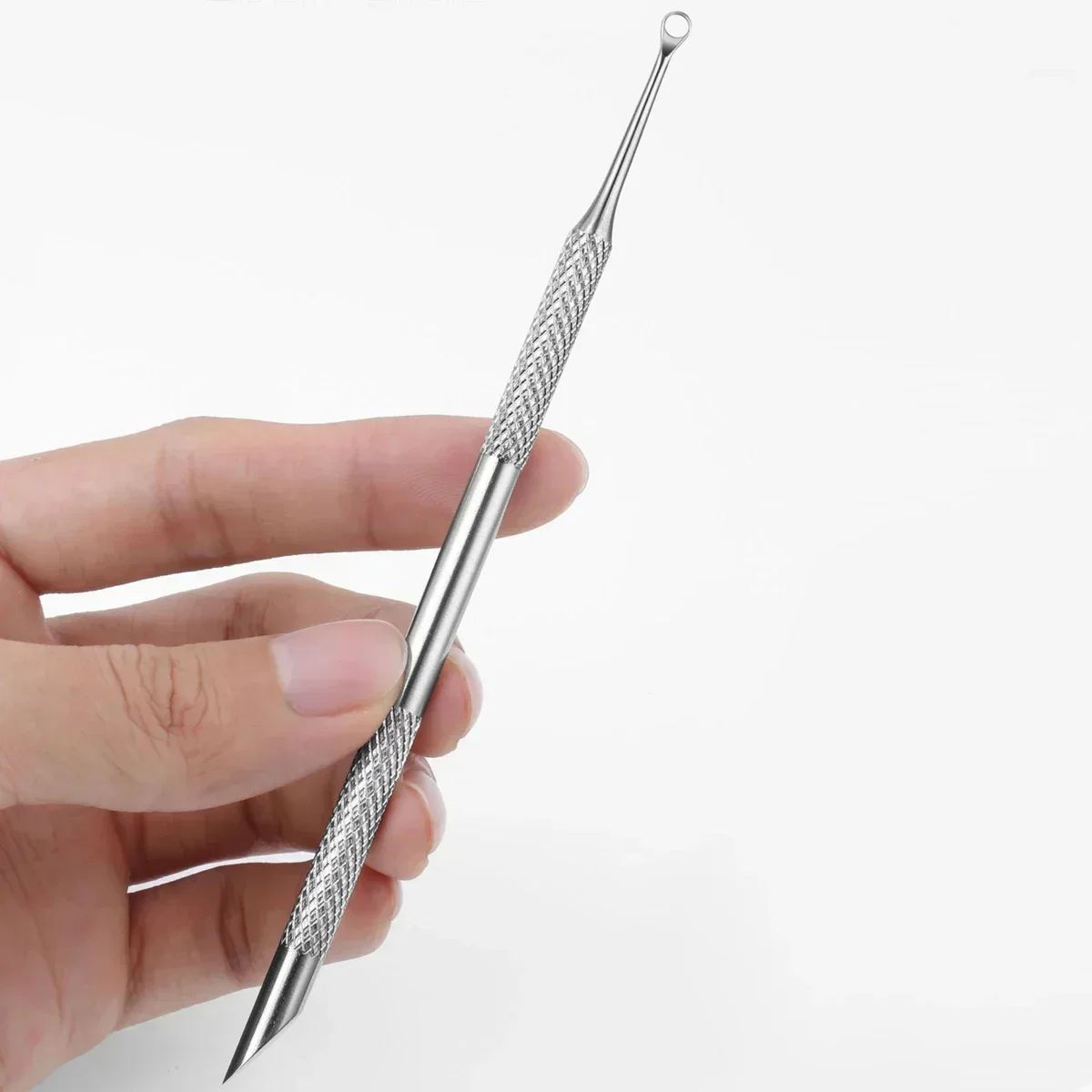 Double-ended Stainless Steel Remover Manicure Sticks Tool Bevelled Nail Grinding File Circle Beveled Head Cuticle Pusher thumbnail 5