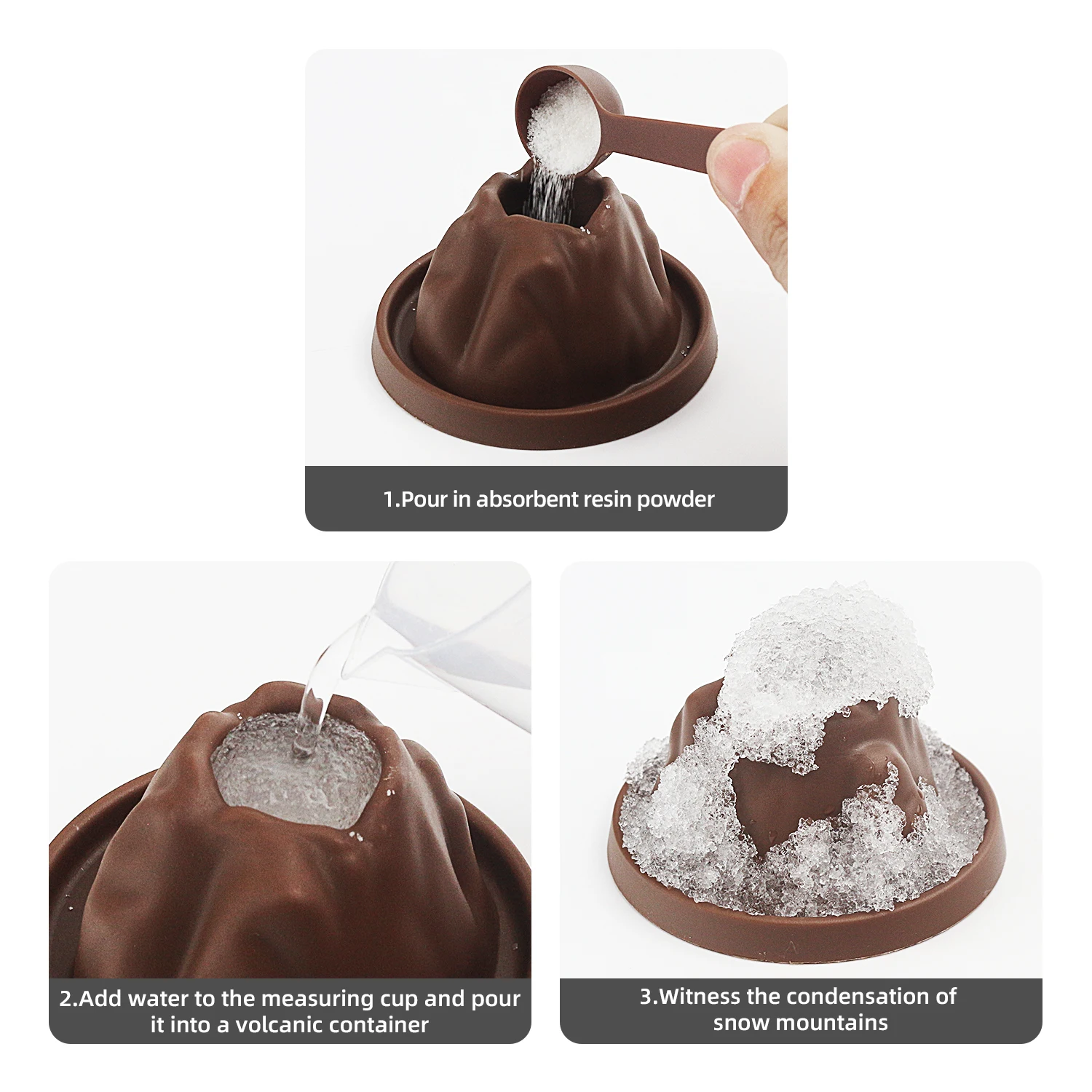 Volcano eruption DIY scientific experiment set, children's toy, snow mountain science and education small production thumbnail 4