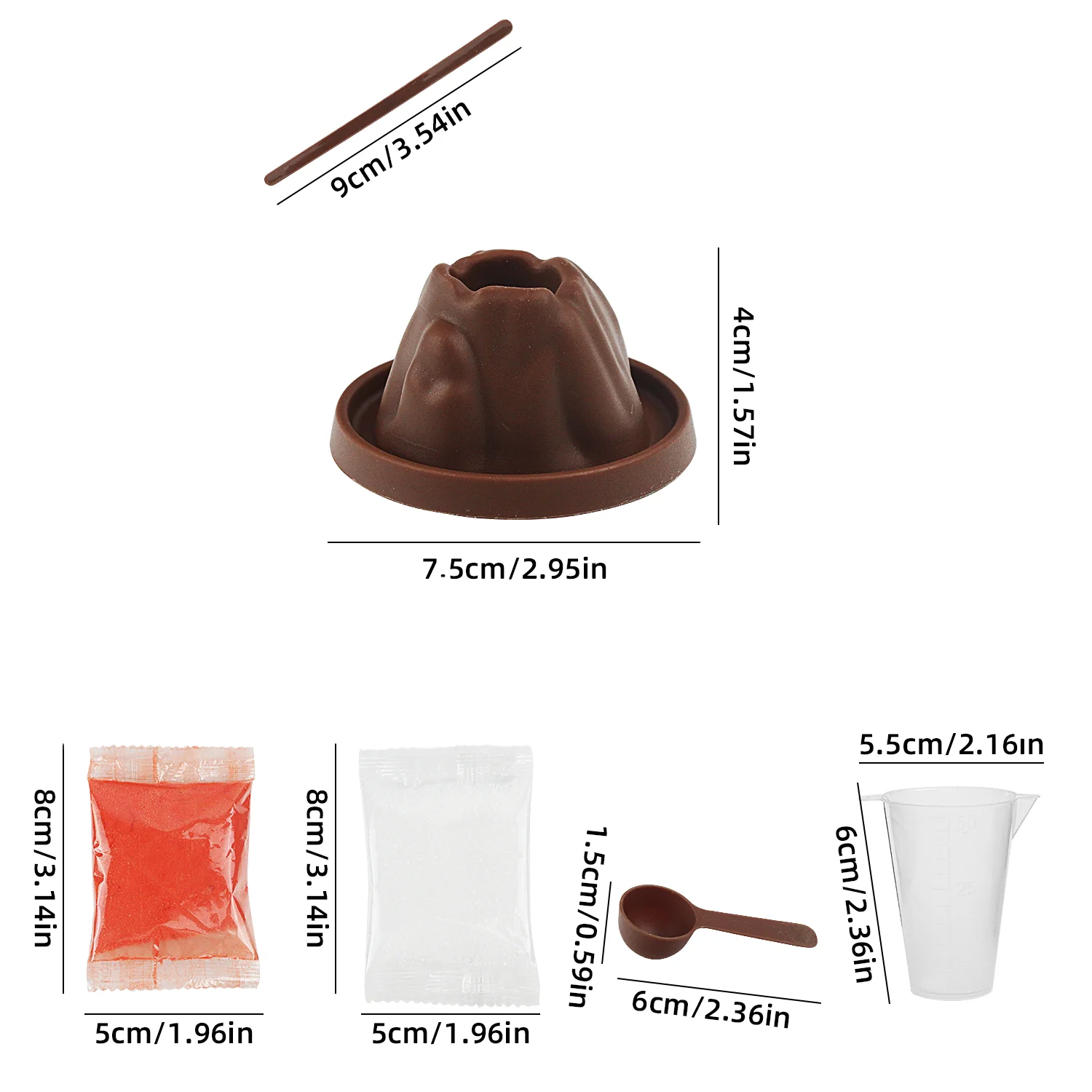 Volcano eruption DIY scientific experiment set, children's toy, snow mountain science and education small production thumbnail 2