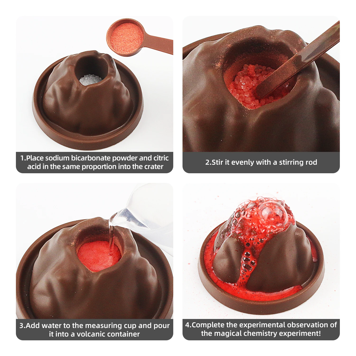 Volcano eruption DIY scientific experiment set, children's toy, snow mountain science and education small production thumbnail 6