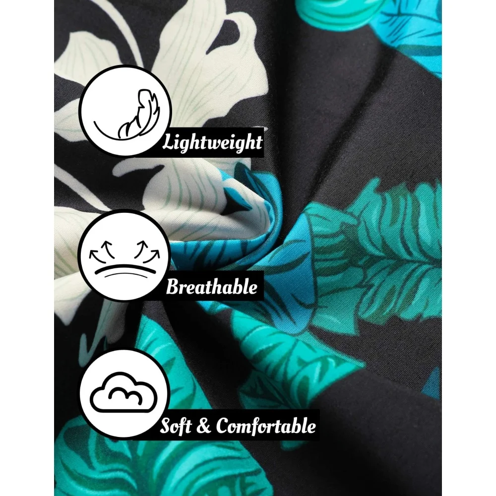 Men's Summer Shirt Vintage Patchwork Printed Button Lapel Short Sleeve Shirt Tropical Vacation T Shirt Fashion Soft Men Clothing thumbnail 5