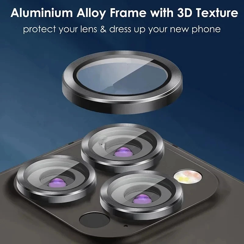 3Pcs Camera Lens Glass Protector For iPhone 11 12 13 14 15 16 Pro Max 12 13 Mini Protective Glass For iPhone 14 15 16 Plus thumbnail 3