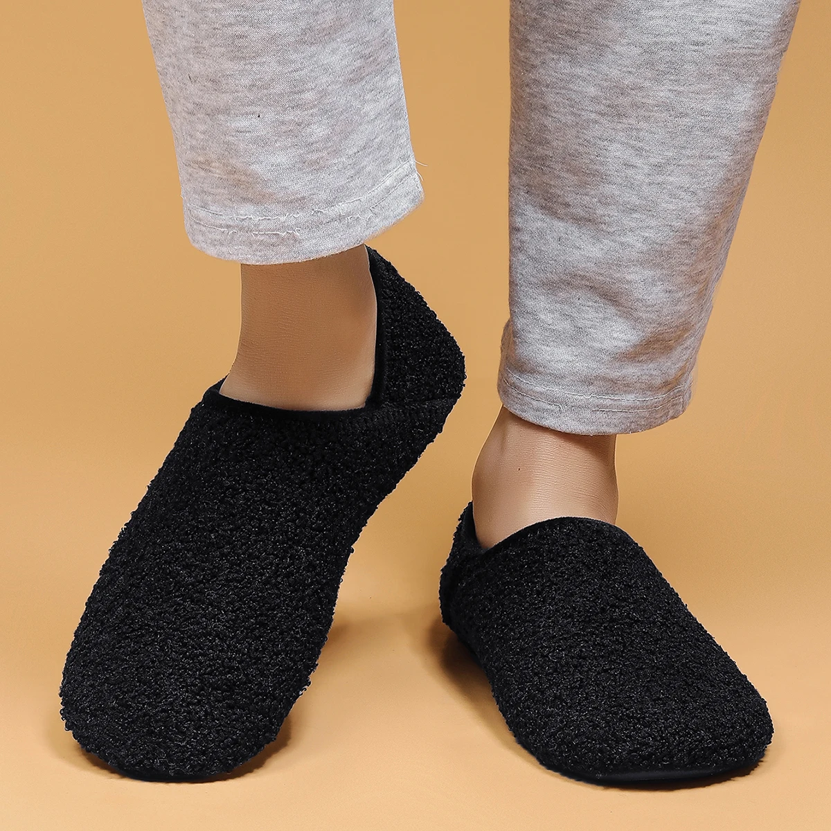 Indoor household shoes men's slippers soft-soled casual shoes non-slip lightweight fleece cotton shoes thumbnail 5