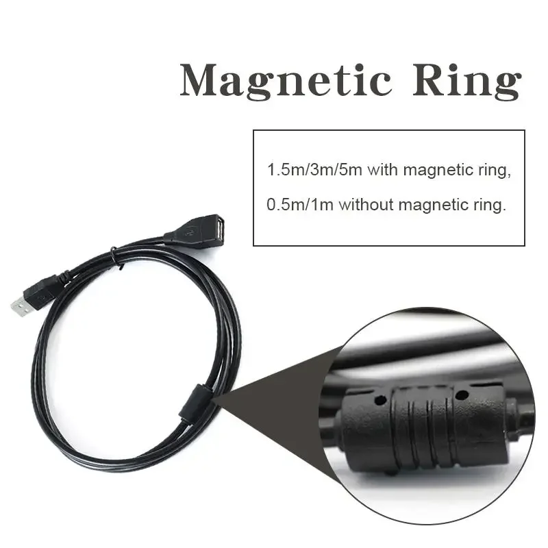 USB 2.0 Cable Extension Cable 0.6m 1m 1.5m Wire Data Transmission Line Superhighspeed Data Extension Cable For Display Projector thumbnail 4