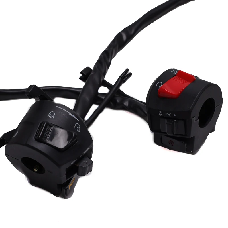 8inch Universal Motorcycle Handle Bar Switches With Choke Horn Turn Signal Headlight Electric Start Handlebar Controller Switch thumbnail 3