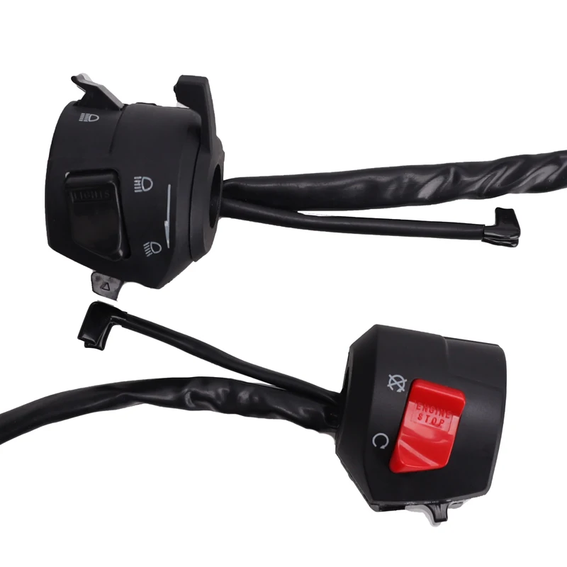 8inch Universal Motorcycle Handle Bar Switches With Choke Horn Turn Signal Headlight Electric Start Handlebar Controller Switch thumbnail 2