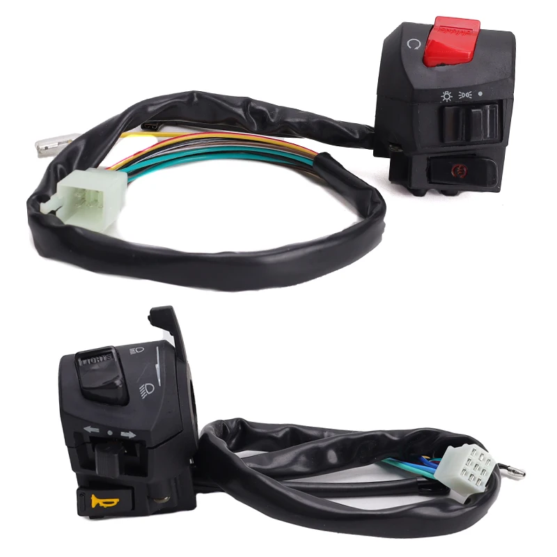 8inch Universal Motorcycle Handle Bar Switches With Choke Horn Turn Signal Headlight Electric Start Handlebar Controller Switch thumbnail 4