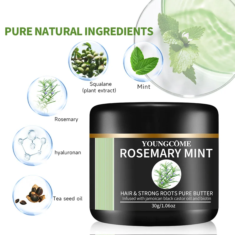 Rosemary Mint Hair Conditioning Cream Soft Smooth Improves Frizz Prevents Hair Loss Hair Care Scalp Treatment Anti Dandruff thumbnail 5