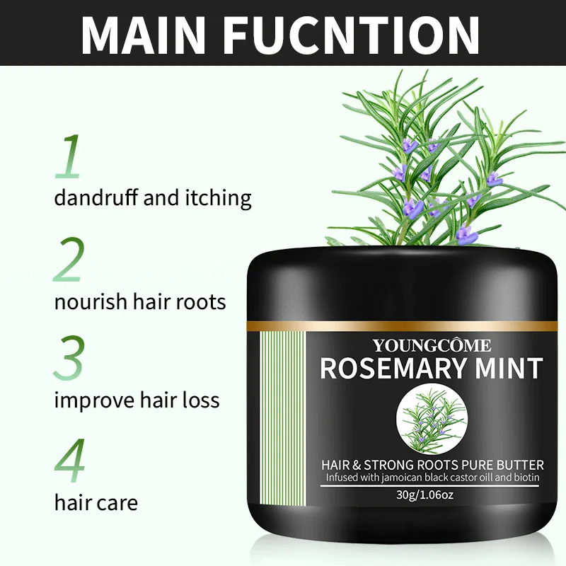 Rosemary Mint Hair Conditioning Cream Soft Smooth Improves Frizz Prevents Hair Loss Hair Care Scalp Treatment Anti Dandruff thumbnail 3