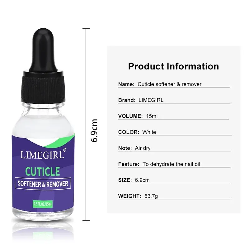 15ML Nail Soften Oil Cuticle Remover for Gel Overgrown Cuticles Soften Eliminating Exfoliant for Nails Manicure Pedicure thumbnail 2