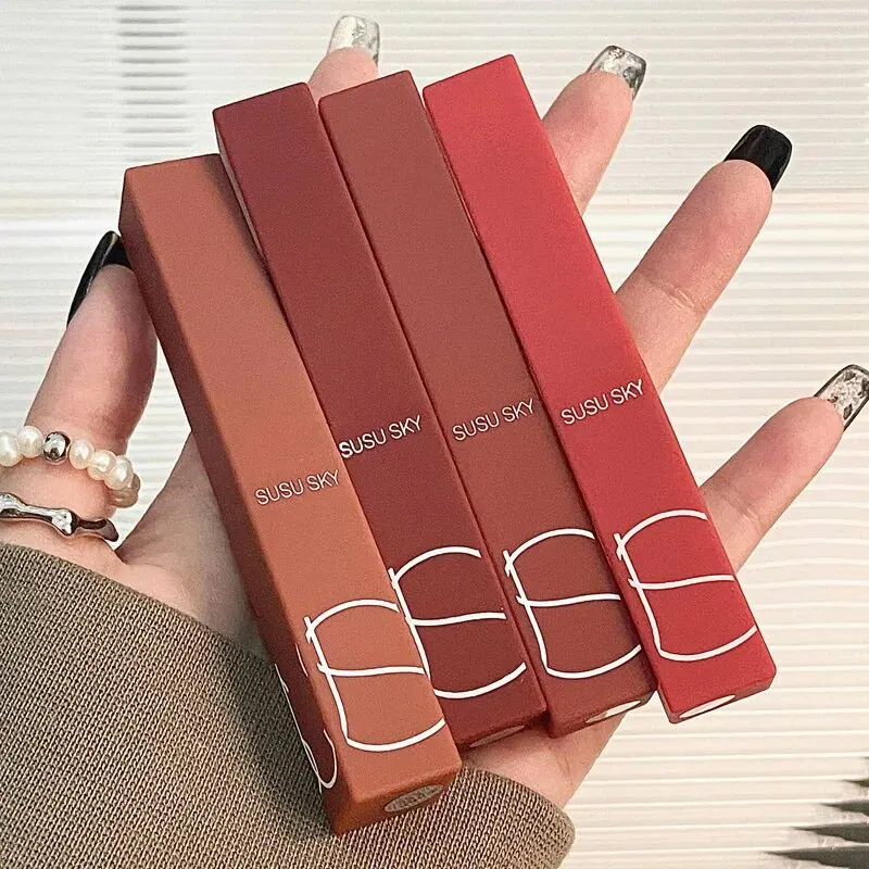 TX010 Thin Tube Matte Lipstick Waterproof Sweatproof Long-Lasting Makeup Resistant Dual Use on Lips And Cheeks thumbnail 3