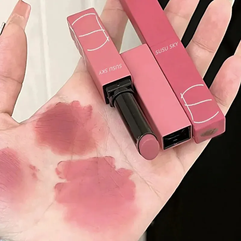 TX010 Thin Tube Matte Lipstick Waterproof Sweatproof Long-Lasting Makeup Resistant Dual Use on Lips And Cheeks thumbnail 5