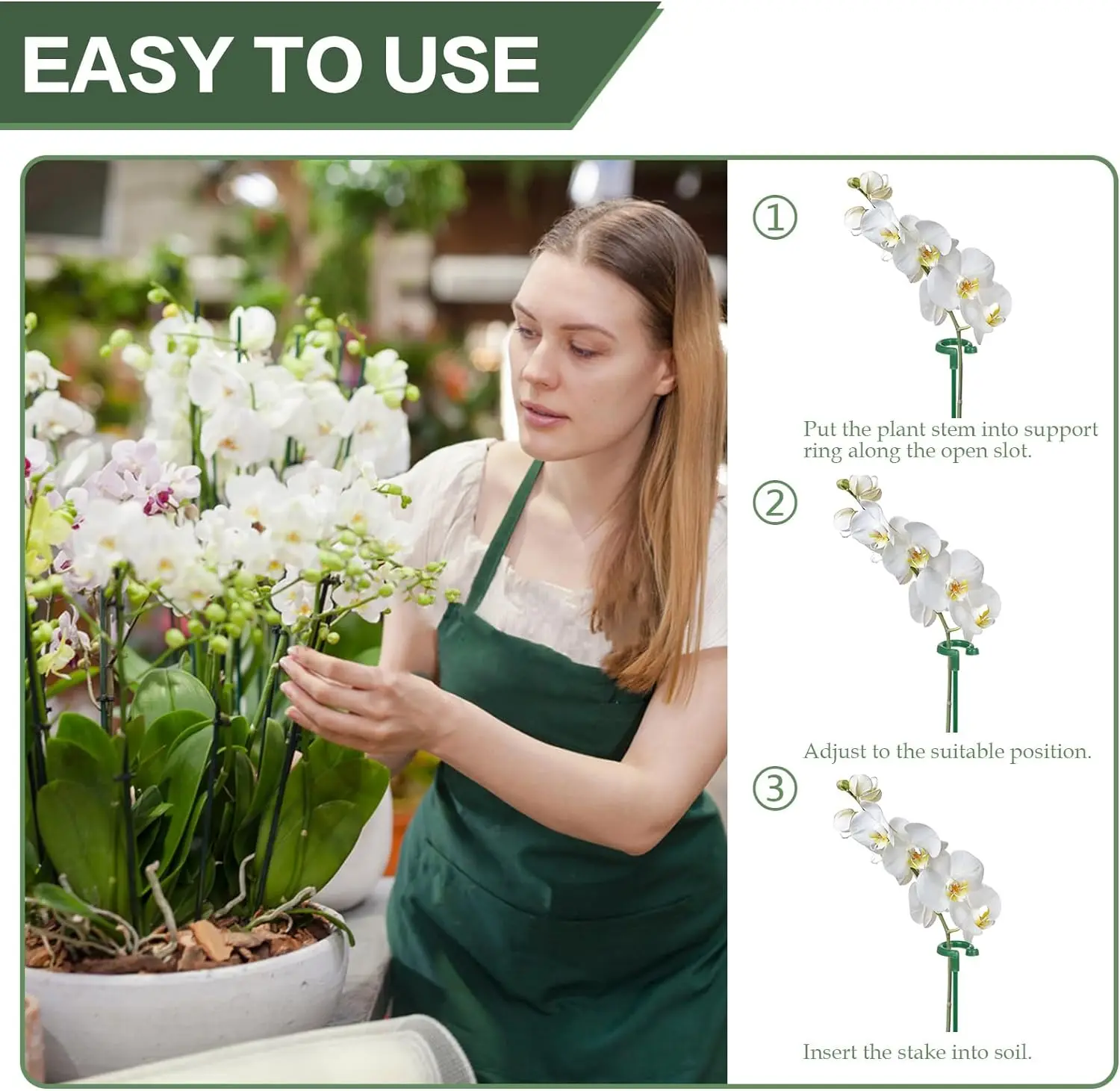 5/10PCS Plant Supports Stand Butterflies Orchid Flower Potted Fixing Rods Reusable Vegetable Protection Fixing Tool Gardening Su thumbnail 3