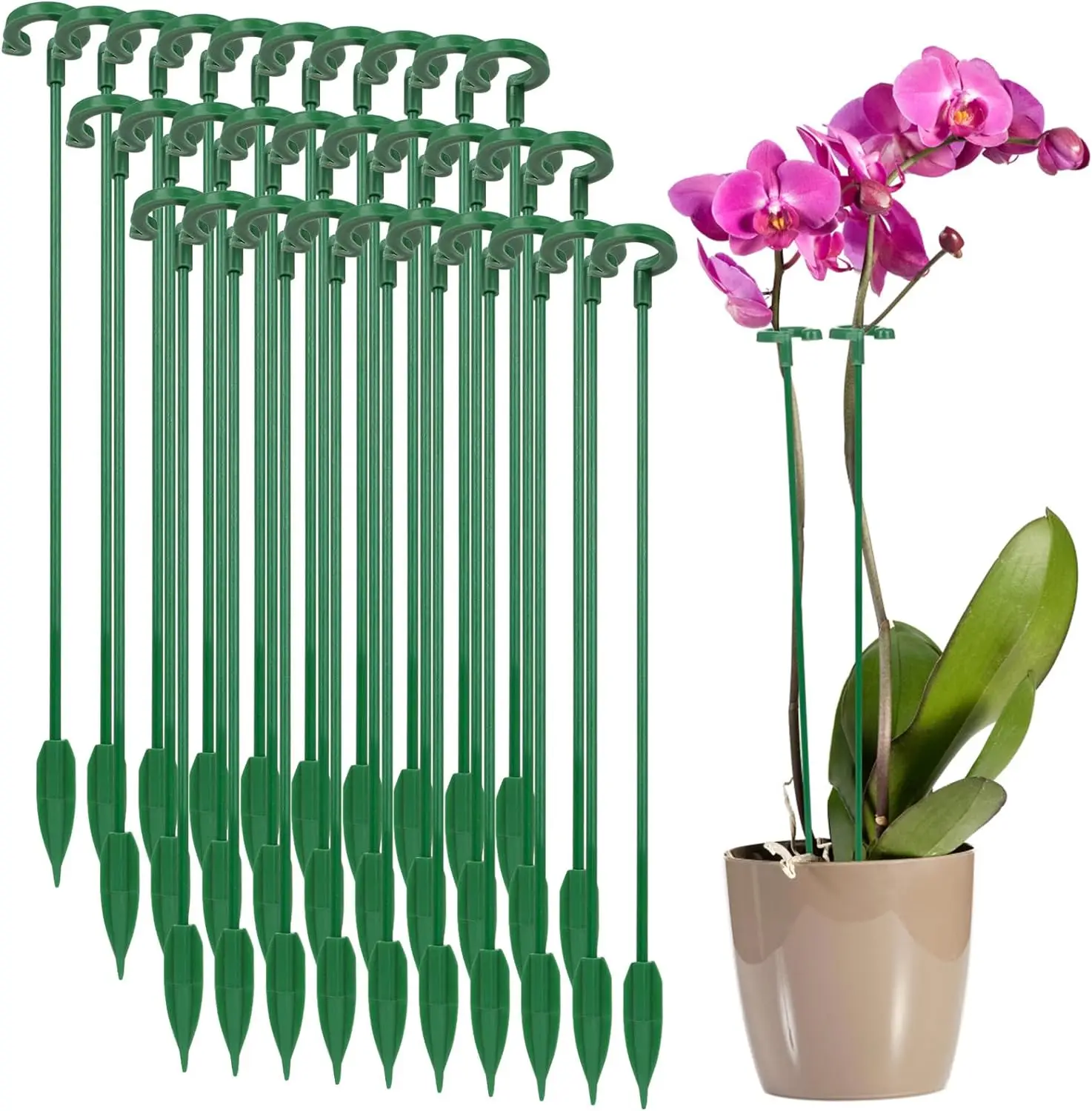 5/10PCS Plant Supports Stand Butterflies Orchid Flower Potted Fixing Rods Reusable Vegetable Protection Fixing Tool Gardening Su thumbnail 5
