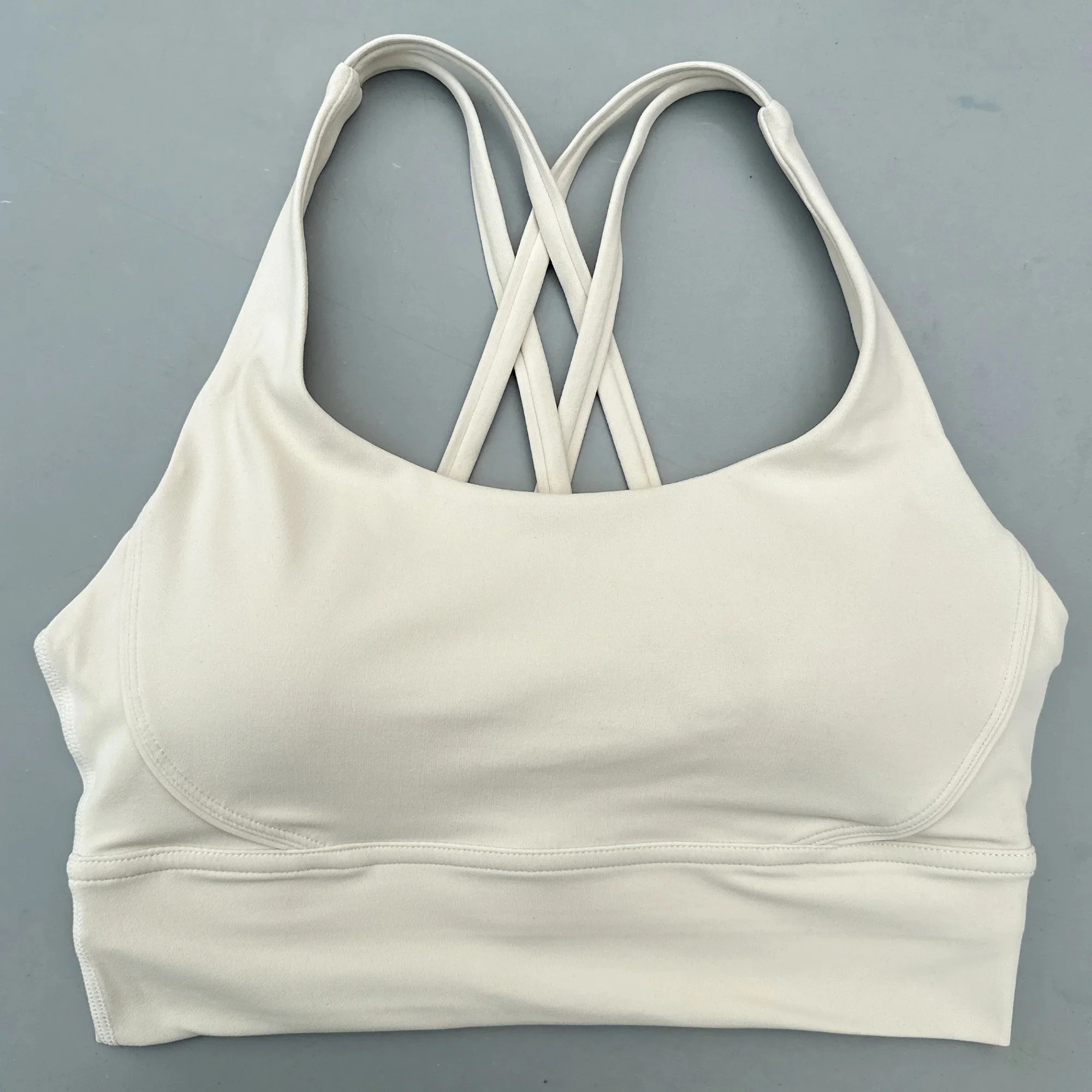 Solid Color Fitness sport Bra Women Cross soft high strength Tight Top Comprehensive Training Gym Yoga Underwear With Chest Pad thumbnail 4