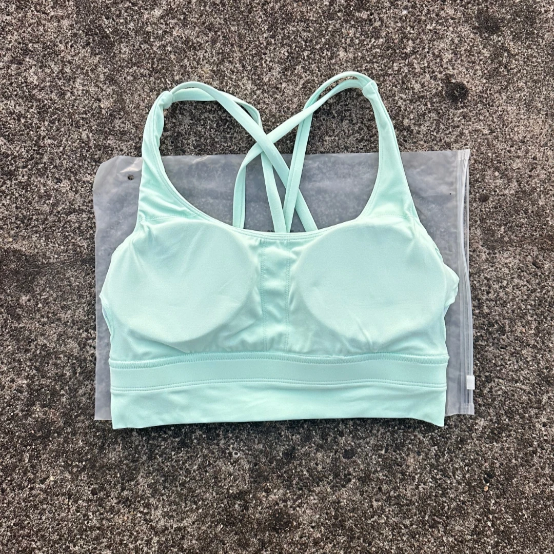 Solid Color Fitness sport Bra Women Cross soft high strength Tight Top Comprehensive Training Gym Yoga Underwear With Chest Pad thumbnail 6