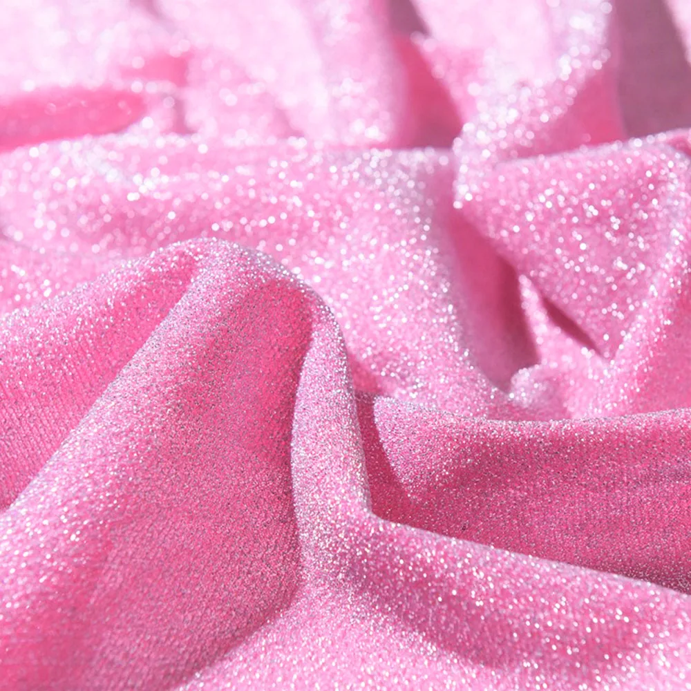 Glitter Knitted Stretch Mesh Fabric Starry Sky Design Wedding Decorative DIY Crafts Skirt Curtain Party Supply Cloth Accessories thumbnail 2